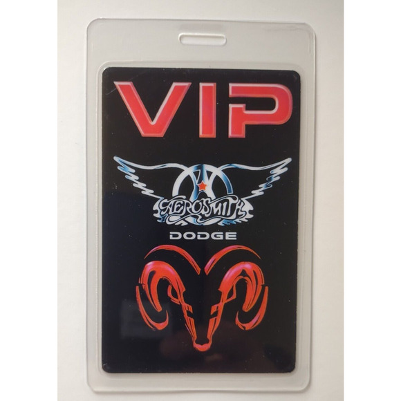 Aerosmith Plastic Laminated Concert Event Pass VIP Not For Backstage Hard Rock - Picture 1 of 2